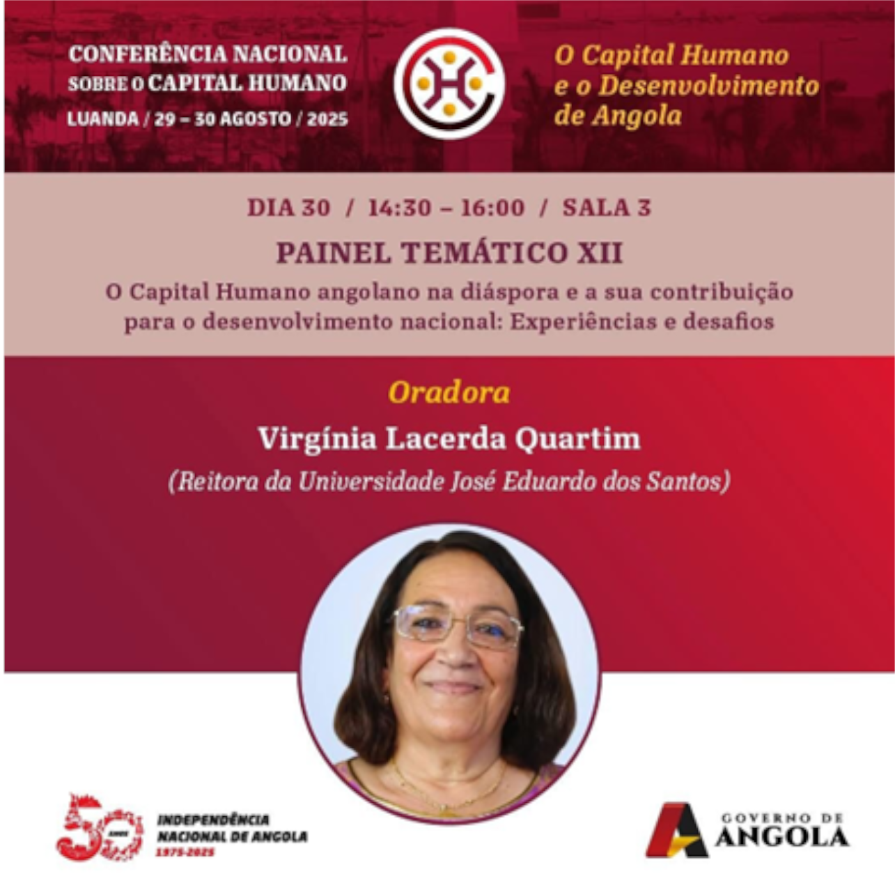 MAGNÍFICA REITORA DA UJES INTERVÉM COMO ORADORA NA CONFERÊNCIA NACIONAL SOBRE O CAPITAL HUMANO