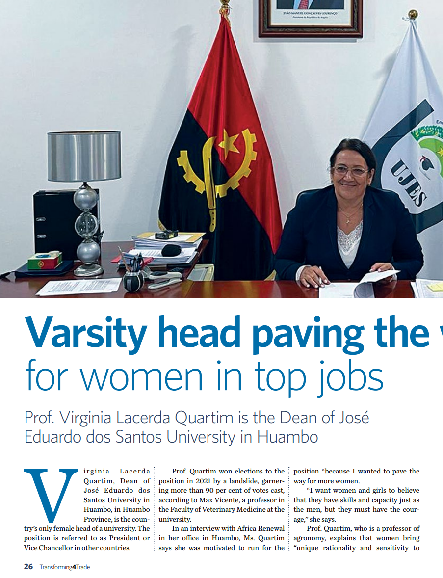 Varsity head paving the way for women in top jobs
