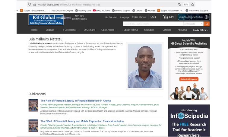 UJES DESTACA-SE INTERNACIONALMENTE COM PUBLICAÇÃO NA IGI GLOBAL